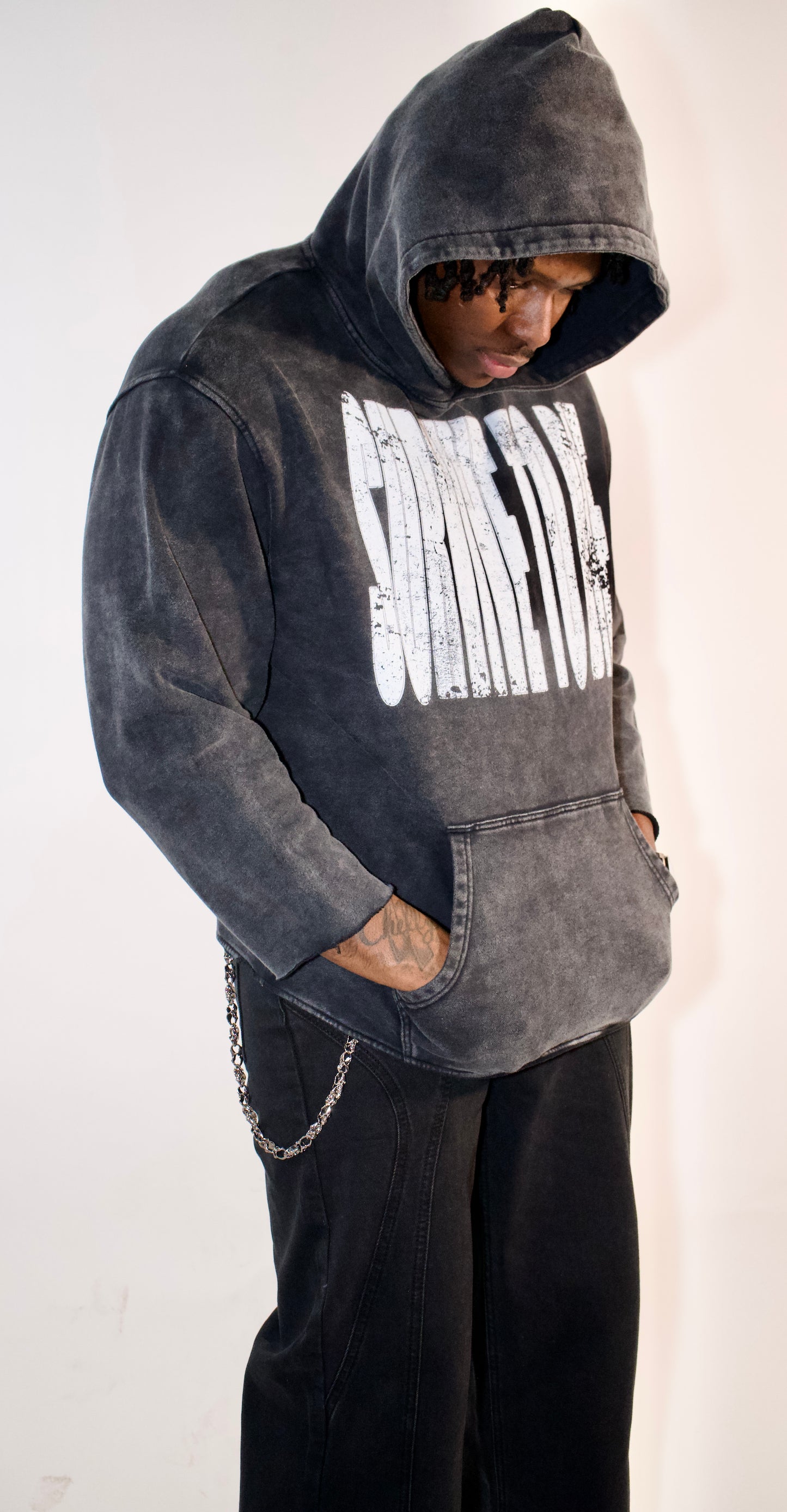 Oversized Acid Wash Hoodie