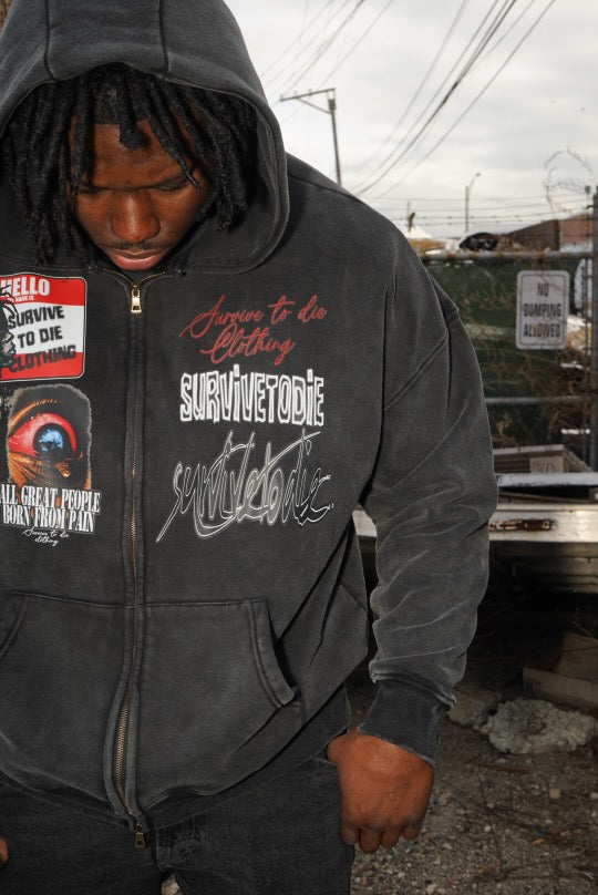 Survive To Die Zip-Up Hoodie